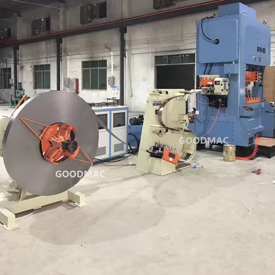 High speed electrical motor stator and rotor lamination stamping production line